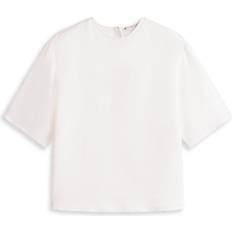 Tommy Hilfiger Viskose T-shirts Tommy Hilfiger Sateen C-Neck Relaxed T-Shirt - White