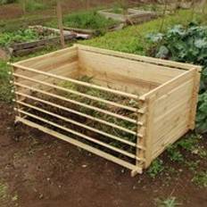 Outdoor Easy Load Wooden Compost Bin Extra Large 897 Litres Beige
