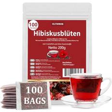 Ulthmok Premium Hibiskus Te Påsar 100% Rena 200g