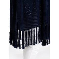 Capes & Poncho's Yoek Poncho Knit - Donkerblauw