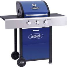 BBQs Outback Mercury 3 Burner Gas BBQ Blue