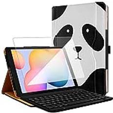 Karylax Skyddsfodral MV06 Mönster Med Azerty Bluetooth-Tangentbord 1 Härdat Glas För Samsung Galaxy Tab A 10.1 SM-T510