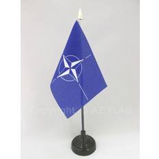 AZ-Flag Natos Bordsflagga 15 x 10 cm Guldspets