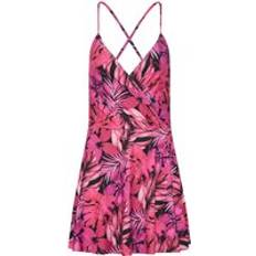 Pink Swimsuits LTS Tropical Palm Skirted Swimsuit - Pink
