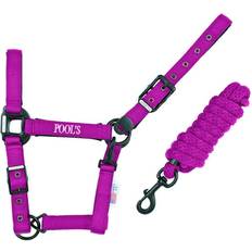Imbracature per cavalli Capestro Cavallo In Nylon Con Cuoio - Rose