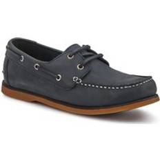 Casual Leather Boat Shoes - Black