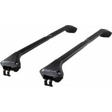 Modula Oval Aluminium Black Roof Bars Set