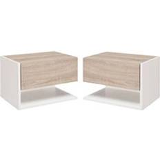 Homcom Sängbord Homcom Lot 2 Tables de Murales 46 x 30 x 30 cm Table de chevet