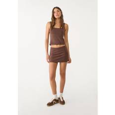 Brown Skirts Stradivarius Mini Skort - Brown