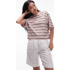 & Other Stories Tops & Other Stories Boxy Oversized T-Shirt Pink/Brown Stripes