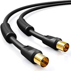 DeleyCON 2m TV Antennkabel Koaxialkabel HDTV 4-Faldig Skärmning