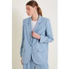 Linen Blazers Monsoon Sabrina Single-Breasted Blazer - Blue