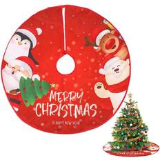 Red Christmas Tree Skirts Kikidex Red One Size Christmas Tree Skirt