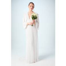 Sequins Dresses Coast V Neck Sequin Kimono Sleeve Wedding Dress - Ivory