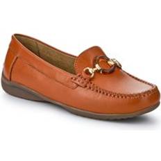 Brown - Leather Moccasins Pavers Cushioned Leather Moccasins - Tan