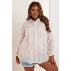 Pink - Women Blouses Yours Sheer Embroidered Blouse - Light Pink