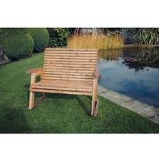 Black Garden Benches Churnet Valley Rocking Timber L120 x W113 x H95 cm Set of Waterproof Cushions Garden Bench