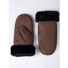 One Size Mittens Lakeland Leather Ladies' Classic Sheepskin Mittens - Brown