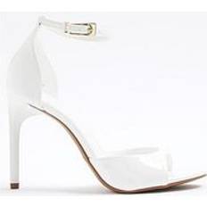 High Heel - White Heels & Pumps River Island Closed Back Heels - White