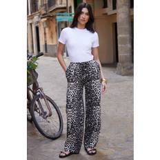 Threadbare Cotton Jersey Wide Leg Trousers - Brown
