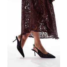 Glamorous Prickiga Pumps I Mesh Med Hälrem - Svart
