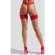 Women Stay-Ups Ann Summers Womens Lace Top Hold Ups - Bright Red
