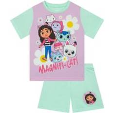 Green Pyjamases Gabby's Dollhouse Magnifi Cat Short Pyjamas - Green