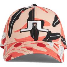 J.Lindeberg Accessories J.Lindeberg Mens Adriel Fast Dry Lightweight Performance Golf Cap - Paradise Monstera Coral