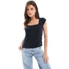 Lace - Women T-shirts Superdry Essential Square Neck Short Sleeve T-Shirt - Navy