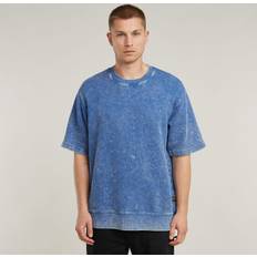 Herr - Korta ärmar Tröjor G-Star Acid Wash Loose Sweater - Medium Blue