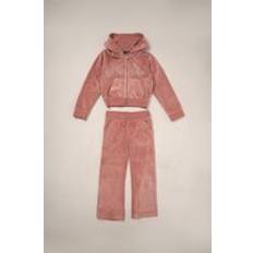 Ellesse Velour Zip Hoody and Wide Leg Jogger Set - Pink