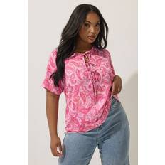 Paisley Clothing Yours Paisley Bow Tie Front Blouse - Pink
