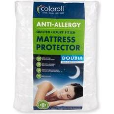 Mattress Covers Coloroll Anti-Allergy Protector Double Mattress Cover White