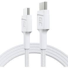 Green Cell White USB-C Type C Cable 1.2m