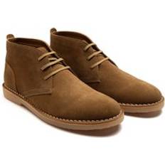 Chukka Boots Off The Hook Sahara Suede Leather Casual Lace-Up Chukka Boots - Taupe