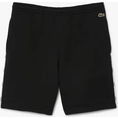 Lacoste Logo Trim Cotton Fleece Shorts - Noir