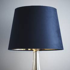 K LIVING Velvet Tapered Lampshade for Modern Ceiling and Table Lamp 10 Inch - Navy Shade