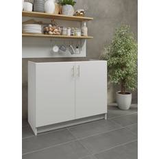 Kitchen Base Cabinets Spülenunterschrank 100cm Küchen Spülenschrank - Weiß Matt
