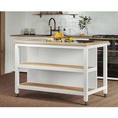 Kitchen Islands Ebern Designs Mounia Granite Kitchen Island - White