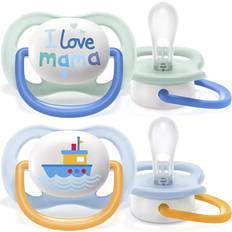 Avent Philips Ultra Soft Pacifier 2pcs BPA-Free 0-6 Months Orange Green