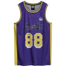 Herr - Lila Linnen Amplified Cypress Hill Logo Tank - Purple