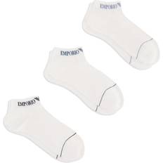 Emporio Armani White Socks Emporio Armani Bodywear 3 Pack Trainer Liner Socks - White