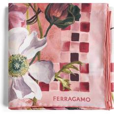 Florals Accessories Ferragamo Fiori Print Silk Twill Scarf - Pink