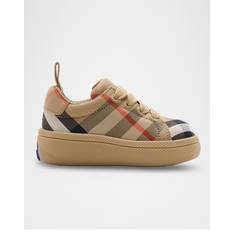 Childrens Check Sneakers - Sand