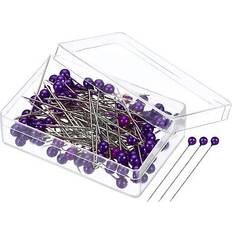 100pcs Straight Pins with Plastic Pearlized Ball Head
