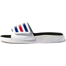 adidas Adissage Tnd Velcro Soft Sole Cozy Sports Slippers - White/Blue/Red