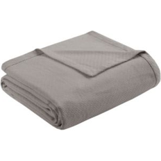 Madison Park Liquid Cotton Luxury Blankets Green, Beige, Grey, Purple, Blue, White (274.3x228.6cm)