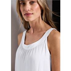Street One Frauen Materialmix-Top - Weiß