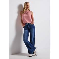 Street One Frauen Jersey-Top mit Raffung - Rosa