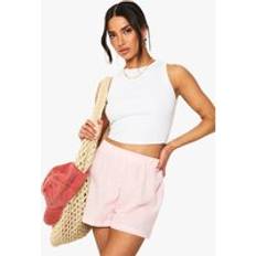 Checkered - Women Shorts boohoo Womens Petite Gingham Shorts - Pink